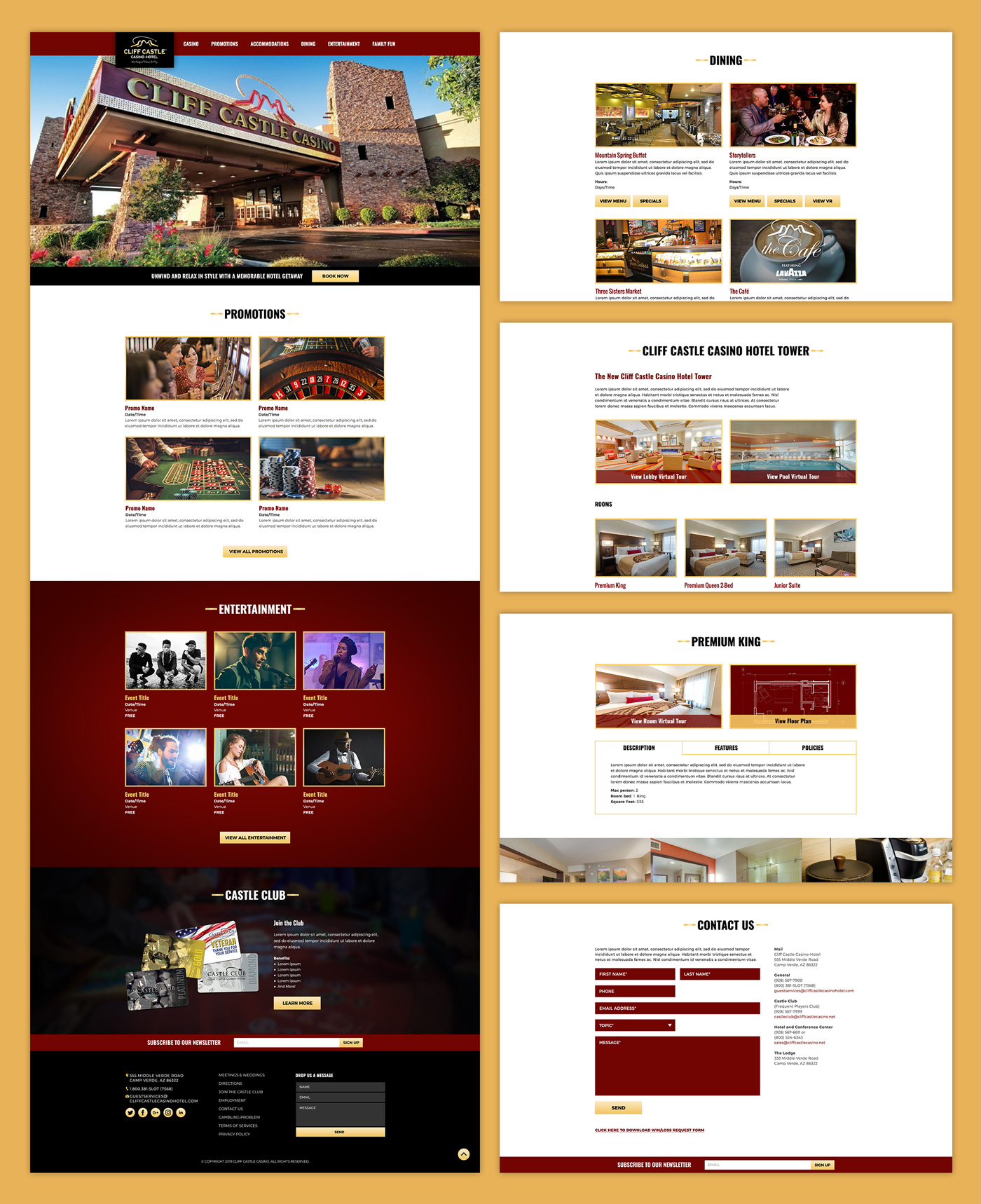 The new Cliff Castle Casino Hotel website